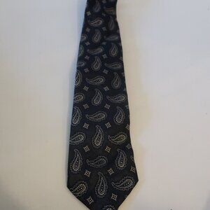 Mens Ermenegildo Zegna Premium Navy Blue Paisley Tie
